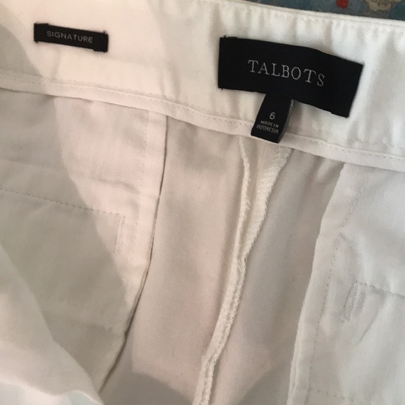 Talbots stretch cotton cropped pants - Picture 2 of 4